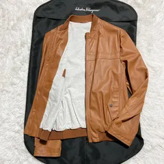 サルバトーレ　フェラガモ　スエード　シングルライダース 2025年最新】Salvatore Ferragamo メンズ レザージャケット