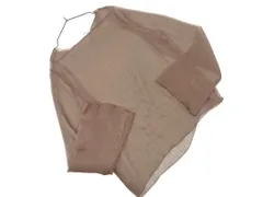 AS KNOW AS アズノゥアズ シアー シャツ sizeM/茶 ◇■ レディース