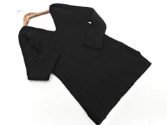 6 ROKU ビューティー＆ユース ユナイテッドアローズ ウール100% Vネック ニット セーター 黒 ◇■ レディース