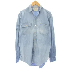 ポロ ラルフローレン POLO RALPH LAUREN シャツ シャンブレー 長袖 デニム M 水色 /TK