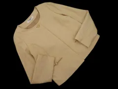 NATURAL BEAUTY BASIC ナチュラルビューティーベーシック ツイード ラメ ノーカラー ジャケット sizeL/ベージュ ◇■ レディース