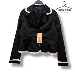 愛野えり／ジャケット／黒／ブラック／フリル／レース／長袖／リボン／4L／ロリータ／ゴスロリ
