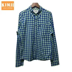 Abercrombie＆Fich　チェックシャツ　長袖　シャツ　ボタンダウン　胸ポケット　ワンポイント　ブランドロゴ　刺しゅう　アメカジ　古着