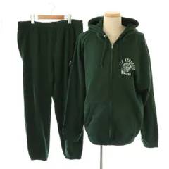ギャップ GAP カレッジプリントスウェットセットアップ パーカー パンツ XL ダークグリーン ホワイト /ES ■OS ■SH