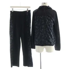 アディダスネオ adidas neo BIGロゴフーデッドジャージ セットアップ ジップアップパーカー イージーパンツ ラメ 迷彩 カモフラ 長袖 M 黒 ブラック F88374 /RO