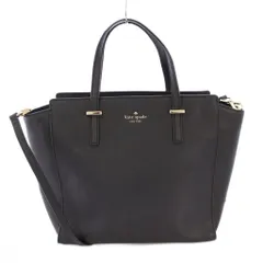 ケイトスペード KATE SPADE 2WAY トートバッグ ハンドバッグ ショルダーバッグ レザー 牛革 ロゴ ワンポイント 黒 ブラック /BB