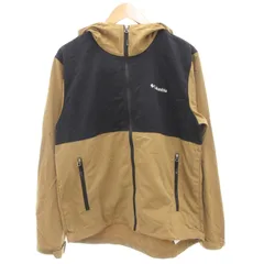 コロンビア Columbia ヴィッザボナ パス II マウンテンパーカー ナイロンジャケット ジップアップ ロゴ刺繍 M 茶 ブラウン 黒 ブラック XM3394 /GV ■GY01