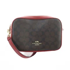 コーチ COACH ショルダーバッグ 斜めがけ PVC レザー シグネチャー ロゴ 赤 レッド 茶 ブラウン 68168 ■GY18 /MQ
