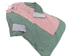 ZARA WOMAN ザラ ウーマン ストライプ シャツ チュニック ワンピース sizeXS/緑ｘ赤 ◇■ レディース