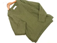 Rope Picnic ロペピクニック Vネック ケーブル編み ニット セーター size38/カーキ ◇■ レディース