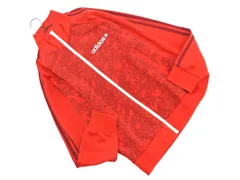 adidas アディダス 総柄 トラック ジャケット sizeM/赤 ◇■ レディース