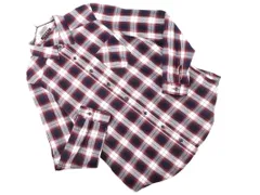 INGNI イング チェック ブラウス シャツ sizeM/紺ｘ赤ｘ白 ◇■ レディース