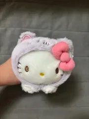 ハローキティ 猫 hello kitty 猫 パープル キーホルダー ぬいぐるみ
