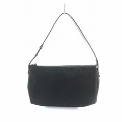 フェンディ FENDI ワンショルダーバッグ ハンド ロゴ ズッカ柄 レザー キャンバス 黒 ブラック /MQ ■OH