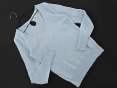 Rope Picnic ロペピクニック バックオープン ニット セーター size38/水色 ◇■ レディース