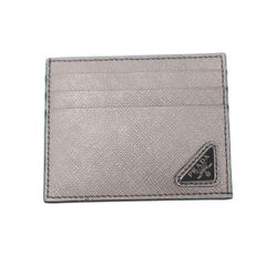 極美品】 PRADA カードケース サフィアーノ 三角プレート IC内蔵 