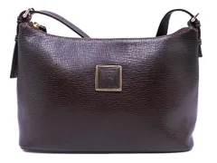 NINA RICCI ニナリッチ レザー ロゴ付き ショルダー バッグ 茶 ■■ レディース