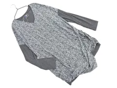 新品 Bou Jeloud ブージュルード 総柄 切替 チュニック ワンピース sizeF/グレー ◇■ レディース