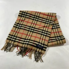 ★ vintage Burberrys バーバリーズ マフラー ノバチェック 100%カシミヤ ベージュ 約148cm ストール キャメル 現状品 0.13kg