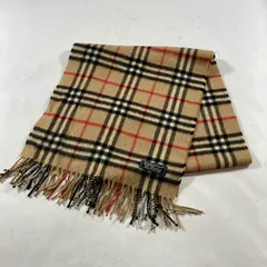★ vintage Burberrys バーバリーズ マフラー ノバチェック 100%カシミヤ ベージュ 約148cm ストール キャメル 現状品 0.13kg