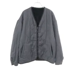 Graphpaper×LAVENHAM グラフペーパー ラベンハム 23AW Reversible Collarless Blouson リバーシブルブルゾン LV6098 102 ブラック 1/Mのサムネイル