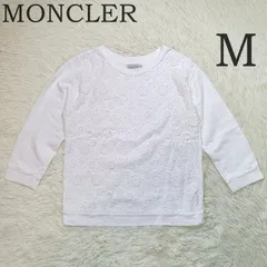 MONCLER モンクレール 花柄刺繍 スウェット M レディース ホワイト 白 トレーナー 希少 レア 長袖 カットソー 秋 冬 春