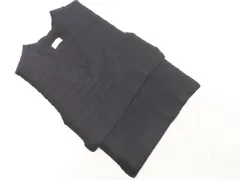 nano universe ナノユニバース Vネック ニット ベスト sizeI/紺 ◇■ レディース