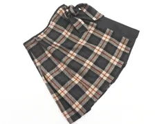 KUMIKYOKU 組曲 ウール混 チェック 巻き ラップ スカート size3/グレー ◇■ レディース