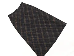 Leilian レリアン 総柄 ロング スカート size11/紺 ■■ レディース