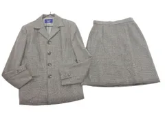 KEITH キース ウール100% チェック セットアップ ジャケット スカート スーツ グレー ◇■ レディース