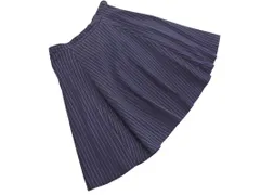 MACKINTOSH PHILOSOPHY マッキントッシュフィロソフィー ストライプ フレア スカート size38/紺 ■■ レディース