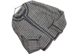 green label relaxing グリーンレーベルリラクシング ユナイテッドアローズ ボーダー ノーカラー ジャケット size36/濃紺 ◇■ メンズ