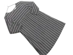 KUMIKYOKU 組曲 ウール混 ストライプ Aライン ワンピース size2/グレー ◇■ レディース