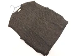 SM2 サマンサモスモス オーバーサイズ ニット ベスト sizeF/黒ｘベージュ ◇■ レディース