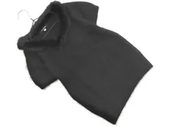 QUEENS COURT クイーンズコート アンゴラ混 ファー 半袖 ニット セーター size2/黒 ◇■ レディース