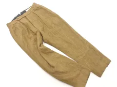 nano universe ナノユニバース LB 01 ウール100% シンチバック タック テーパード パンツ sizeS/茶 ◇■ メンズ