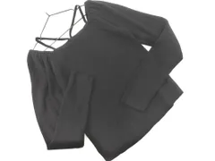 mline エムライン スクエアネック リブ ニット セーター sizeF/黒 ◇■ レディース