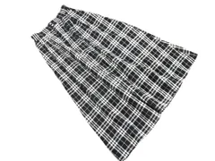 CIAOPANIC チャオパニック チェック タック ロング スカート sizeM/白ｘ黒 ◇■ レディース