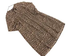 Spick & Span スピック＆スパン ノーブル 総柄 Iライン ワンピース 茶ｘ深緑 ◇■ レディース