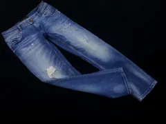 ZARA basic ザラ ベーシック ダメージ加工 デニムパンツ size36/青 ■■ レディース