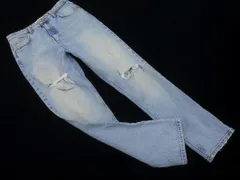 ZARA ザラ ダメージ加工 デニムパンツ size36/青 ■■ レディース