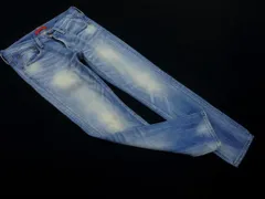 RED CARD レッドカード 13503 USED加工 デニムパンツ size24/青 ■■ レディース