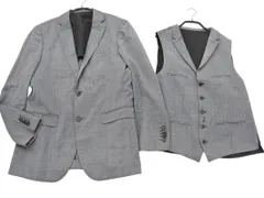 BLACK LABEL CRESTBRIDGE ブラックレーベル クレストブリッジ 羊毛100% ベスト テーラード ジャケット グレー ◇■◎メンズ