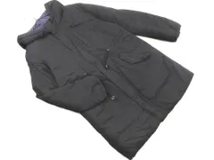 NATURAL BEAUTY BASIC ナチュラルビューティーベーシック 中綿 リバーシブル フーディー コート sizeS/黒ｘ紺 ◇■ レディース