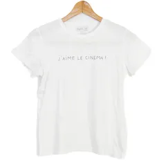 アニエスベー 半袖Ｔシャツ コットン100% ブランド トップス 白 レディース 2サイズ ホワイト agnes b. 【中古】