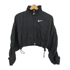 ナイキ ナイロンジャケット スポーツウエア アウター 黒 レディース Sサイズ ブラック NIKE 【中古】