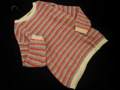 AS KNOW AS アズノゥアズ ボーダー ニット セーター sizeF/ピンクｘアイボリーグレー ◇■ レディース