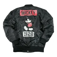 (即納) ディズニー ミッキーマウス 星条旗 1928 パッチ スタジアム キルティング ジャケット