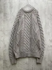 MONO-MART モノマート ケーブル編み ニット セーター sizeM/グレー ◆■メンズ