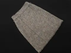theory セオリー ウール混 ツイード Aライン 台形 スカート size00/グレー ◇■ レディース